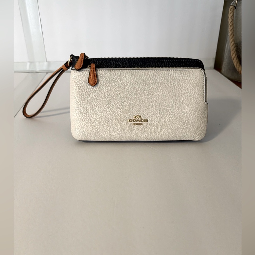 Coach Double Zip Colorblock Wallet